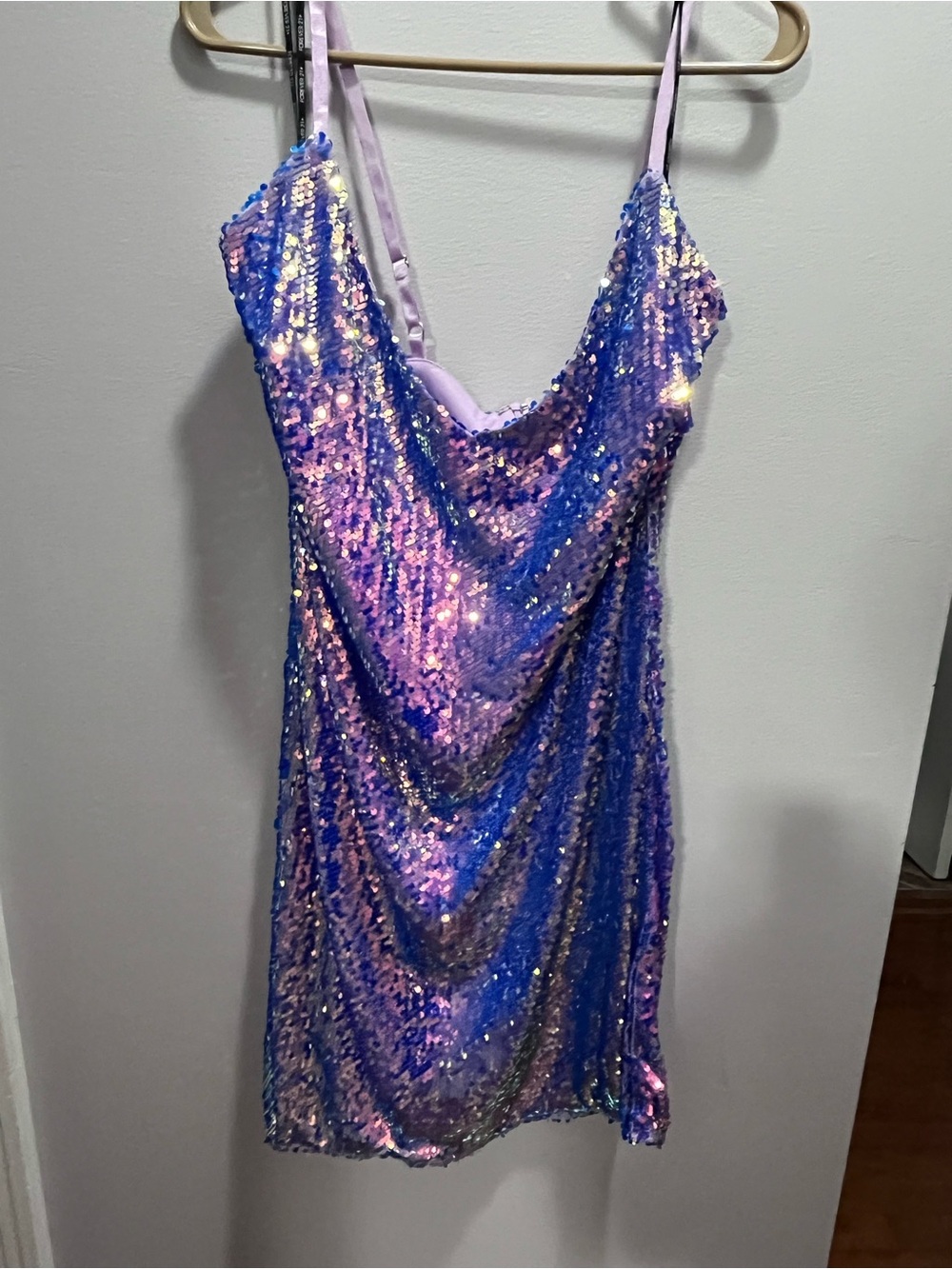 Forever 21 Sequin Neck Slip Dress in Iridescent Purple
